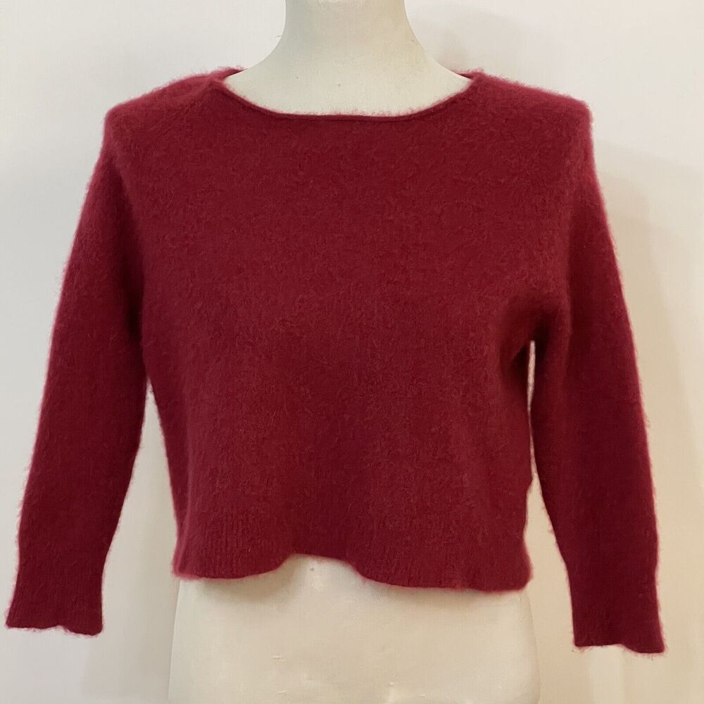 Quince Sweater Medium Large X-large Brick Red 100% Cashmere‎